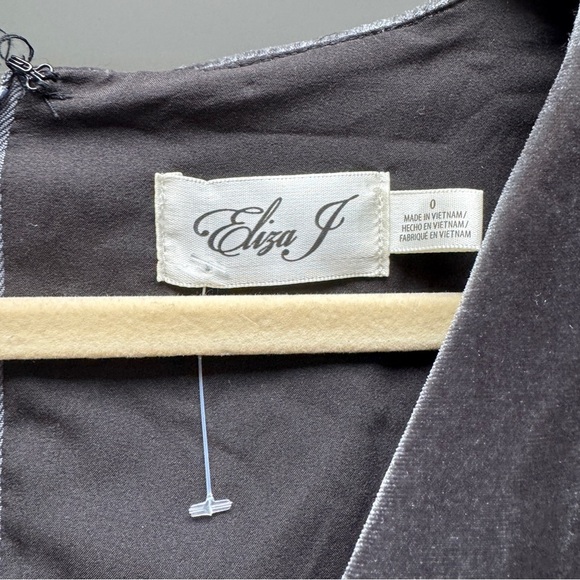 Eliza J Wrap Look Velvet Grey Pewter Jumpsuit - Picture 8 of 15